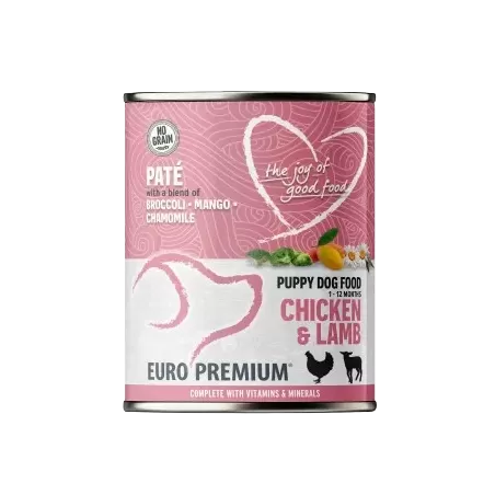 Pâtée Chiot Poulet et Agneau 400gr - Euro Premium à 3,95 € - Euro Premium - Dog Food - 21152 - Euro Premium - Dog Food