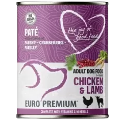 Pâtée Adulte Poulet & Agneau 400gr - Euro Premium à 3,95 € - Euro Premium - Dog Food - 21153 - Euro Premium - Dog Food