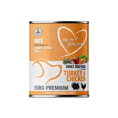 Pâtée Adult Dinde & Poulet 400gr - Euro Premium à 3,95 € - Euro Premium - Dog Food - 21154 - Euro Premium - Dog Food