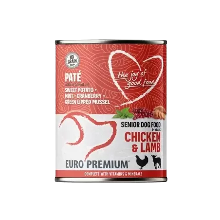 Pâtée Senior Poulet & Agneau 400gr - Euro Premium à 3,95 € - Euro Premium - Dog Food - 21158 - Euro Premium - Dog Food