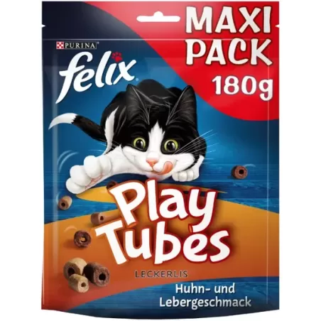 Play Tubes Goût de poulet et de foie 180gr - Felix à 5,19 € - Purina - 12576478 - Felix