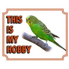 Pancarte "This is my hobby" - Perruche Ondulée à 5,98 € - Vadigran - 12074 - Accessoires