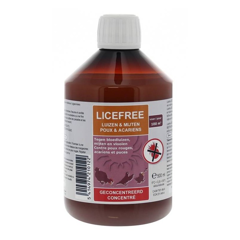 Licefree liquide concentré (contre des mites et des poux) 500ml - Licefree