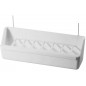 Feeder aviary white with brackets 20x5x6,6cm