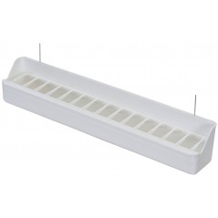 Mangeoire volière blanc 40x5x5,5cm à 4,05 € - 2G-R - 14184 - Mangeoires