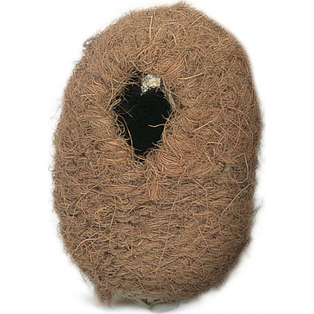 Nid en osier et coco pour exotiques 13x11x16cm à 2,60 € - Kinlys - 14552 - Nids
