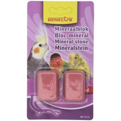 Bloc mineral pour perruches par 2 pièces- Benelux à 1,50 € - Kinlys - 16116 - Mineraux