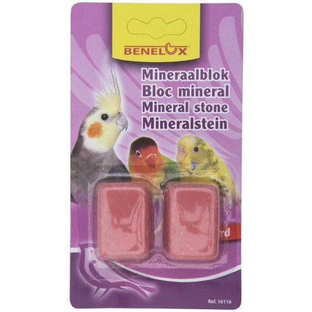 Bloc mineral pour perruches par 2 pièces- Benelux à 1,50 € - Kinlys - 16116 - Mineraux