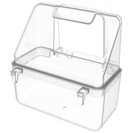 Mangeoire cage Italienne transparente avec crochets - 2G-R à 0,55 € - 2G-R - ART-232W - Mangeoires