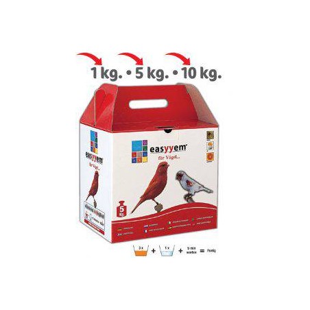 Patée aux oeufs pour canaris rouges 5kg - Easyyem à 24,20 € - Easyyem - EASY-PCRR5 - Patée