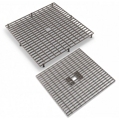 Caillebotis - Grilles en plastique 38x38cm avec pieds amovibles à 3,80 € - Natural - 26129 - Caillebotis