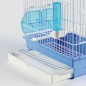 Cage Cardellina White with drawer and floor grid 27.5 x 17 x 24.5 cm - S. T. A. Soluzioni