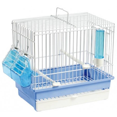 Cage Cardellina Blanche avec tiroir et grille de fond 27,5 x 17 x 24,5cm - S.T.A. Soluzioni à 20,95 € - S.T.A. Soluzioni - I0...