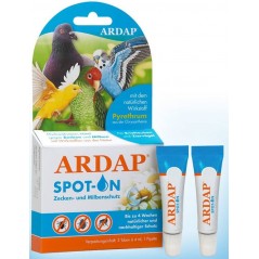 Ardap Spot-On protège contre les poux chez les oiseaux 2x4ml - Quiko à 15,35 € - Quiko - 77390 - Anti-Poux