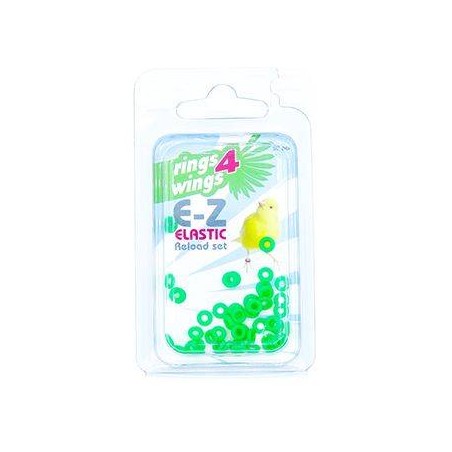 Bagues élastiques E-Z par 50 pièces - Taille: 2mm - Couleur: Vert à 6,50 € - Rings 4 Wings - 880ERR02-Green - 2 mm