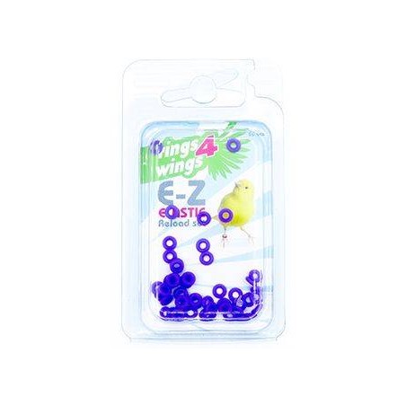 Bagues élastiques E-Z par 50 pièces - Taille: 2mm - Couleur: Violet à 6,50 € - Rings 4 Wings - 880ERR02-Violet - 2 mm