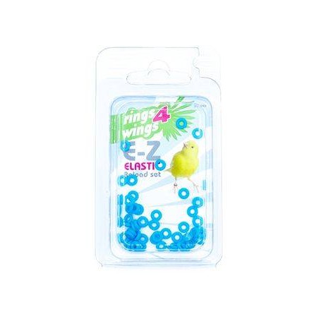 Bagues élastiques E-Z par 50 pièces - Taille: 3mm - Couleur: Bleu 880ERR03-Blue Rings 4 Wings 6,50 € Ornibird