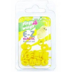 Bagues élastiques E-Z par 50 pièces - Taille: 6 mm - Couleur: Jaune à 6,50 € - Rings 4 Wings - 880ERR06-Yellow - 6 mm