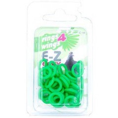 Bagues élastiques E-Z par 50 pièces - Taille: 8 mm - Couleur: Vert à 6,50 € - Rings 4 Wings - 880ERR08-Green - 8 mm