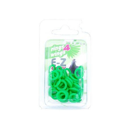 Bagues élastiques E-Z par 50 pièces - Taille: 8 mm - Couleur: Vert à 6,50 € - Rings 4 Wings - 880ERR08-Green - 8 mm