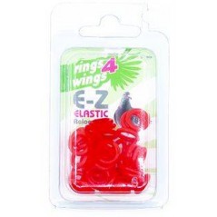 Bagues élastiques E-Z par 50 pièces - Taille: 8 mm - Couleur: Rouge à 6,50 € - Rings 4 Wings - 880ERR08-Red - 8 mm