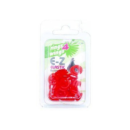 Bagues élastiques E-Z par 50 pièces - Taille: 8 mm - Couleur: Rouge 880ERR08-Red Rings 4 Wings 6,50 € Ornibird