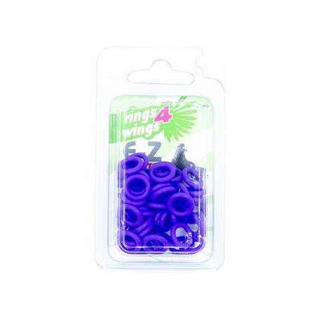 Bagues élastiques E-Z par 50 pièces - Taille: 8 mm - Couleur: Violet à 6,50 € - Rings 4 Wings - 880ERR08-Violet - 8 mm