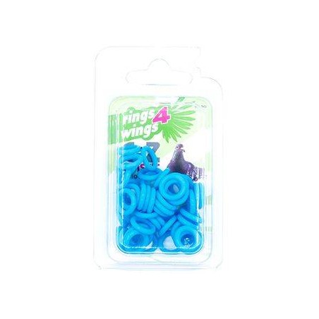 Bagues élastiques E-Z par 50 pièces - Taille: 8 mm - Couleur: Bleu à 6,50 € - Rings 4 Wings - 880ERR08-Blue - 8 mm