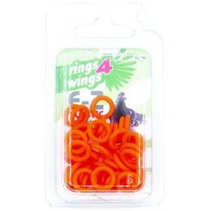 Bagues élastiques E-Z par 50 pièces - Taille: 8 mm - Couleur: Orange à 6,50 € - Rings 4 Wings - 880ERR08-Orange - 8 mm