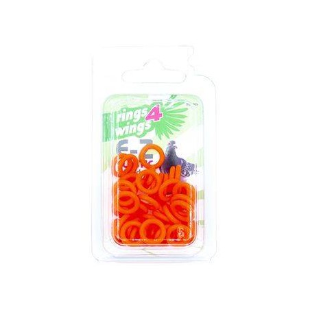 Bagues élastiques E-Z par 50 pièces - Taille: 8 mm - Couleur: Orange à 6,50 € - Rings 4 Wings - 880ERR08-Orange - 8 mm