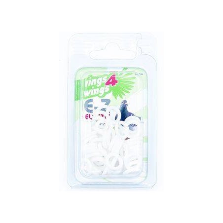 Bagues élastiques E-Z par 50 pièces - Taille: 8 mm - Couleur: Blanc 880ERR08-White Rings 4 Wings 6,50 € Ornibird