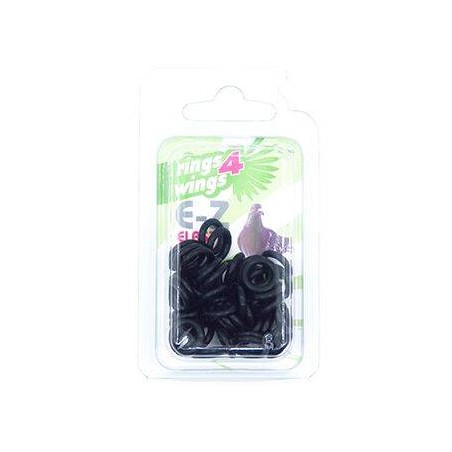 Bagues élastiques E-Z par 50 pièces - Taille: 8 mm - Couleur: Noir à 6,50 € - Rings 4 Wings - 880ERR08-Black - 8 mm