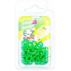 Bagues élastiques E-Z par 50 pièces - Taille: 6 mm - Couleur: Vert à 6,50 € - Rings 4 Wings - 880ERR06-Green - 6 mm