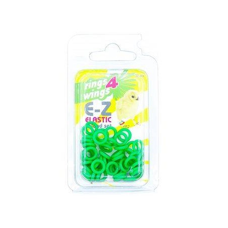 Bagues élastiques E-Z par 50 pièces - Taille: 6 mm - Couleur: Vert à 6,50 € - Rings 4 Wings - 880ERR06-Green - 6 mm