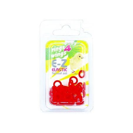 Bagues élastiques E-Z par 50 pièces - Taille: 6 mm - Couleur: Rouge à 6,50 € - Rings 4 Wings - 880ERR06-Red - 6 mm