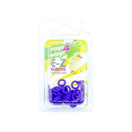 Bagues élastiques E-Z par 50 pièces - Taille: 6 mm - Couleur: Violet à 6,50 € - Rings 4 Wings - 880ERR06-Violet - 6 mm