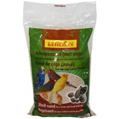 Sable anisé brun pour fond de cage 5kg - Benelux à 2,95 € - Kinlys - 136 - Graviers