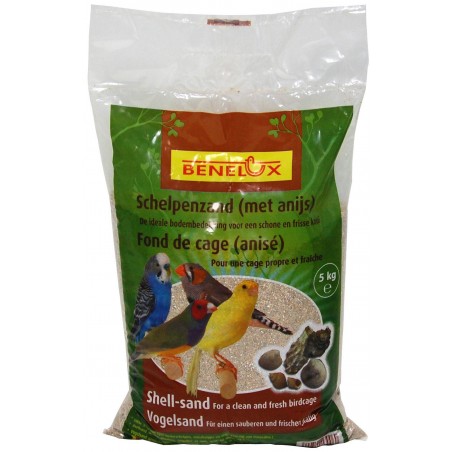 Sable anisé brun pour fond de cage 5kg - Benelux à 2,95 € - Kinlys - 136 - Graviers