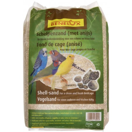 Sable anisé brun pour fond de cage 25kg - Benelux à 9,75 € - Kinlys - 135 - Graviers