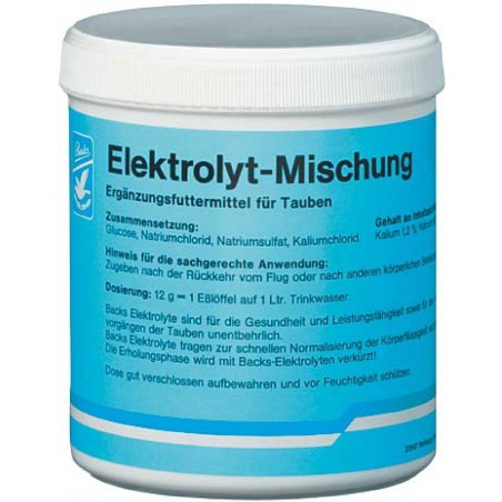 Elektrolyt Pulver (éléctrolytes en poudre) 500gr - Backs à 9,85 € - Backs - 28012 - Produits de santé