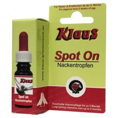 Spot On (gouttes pour la nuque oiseaux et pigeons - 5 mois) 10ml - Klaus à 15,95 € - Klaus - 37001 - Klaus