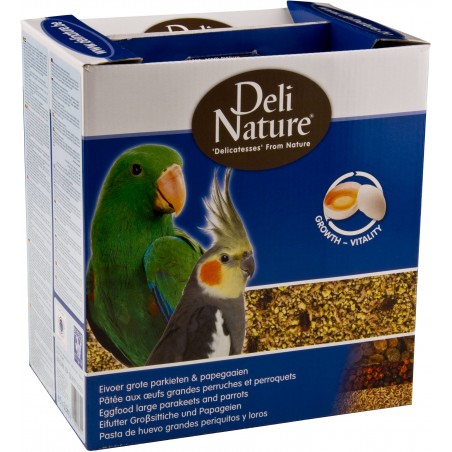 Patée aux oeufs grasse grandes perruches et perroquets 4kg - Deli Nature à 23,25 € - Deli Nature - 040514 - Deli-Nature