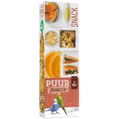 Puur Pauze Sticks Perruche Papaye et Orange 60gr- Witte Molen à 1,95 € - Witte Molen - 654886 - Snacks